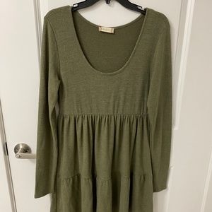 Altar'd State Military Green Baby Doll Dress. Size Large.